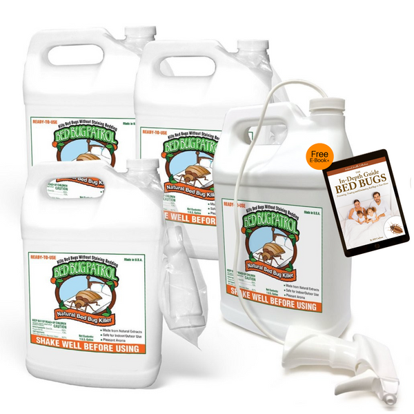 Bed Bug Patrol Bed Bug Killer Spray Treatment | 4 (1-Gallon)| Kills Bed Bugs on Contact, Natural & Non-Toxic, Child & Pet Safe.