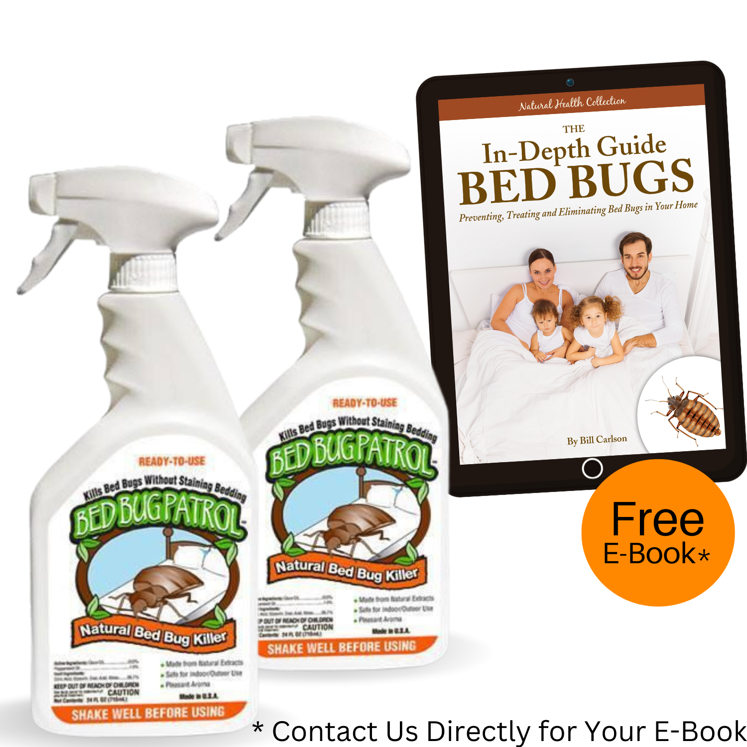 Bed Bug Patrol Bed Bug Killer Spray Treatment | 24oz (2-Pack)| Kills Bed Bugs on Contact, Natural & Non-Toxic, Child & Pet Safe. Recommended for Home, Mattress & Furniture.