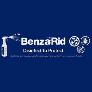 Desinfectante BenzaRid (32 oz) | Virucida profesional, mata los virus H1N1, H5N1, la gripe aviar, los estafilococos y los patógenos transmitidos por la sangre | Asesino de moho, fungicida