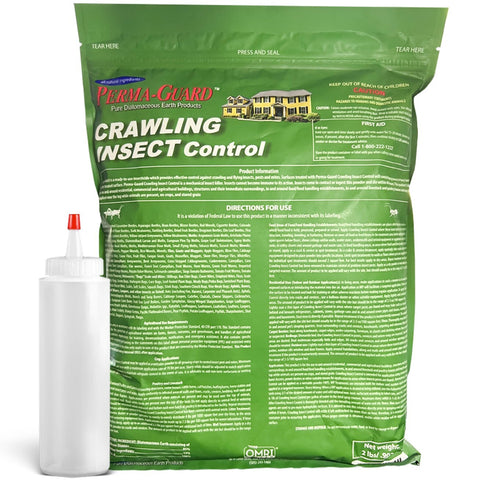 Polvo para el control de insectos rastreros - Paquete de 2 lb (con plumero de mano libre)