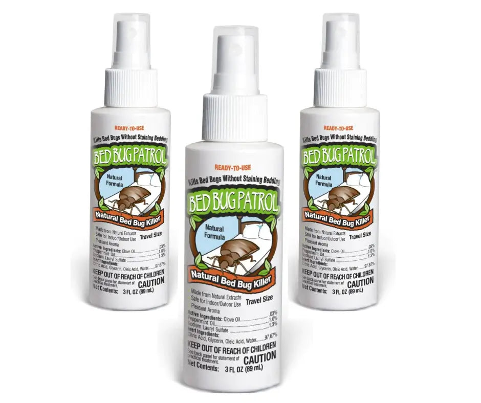 Bed Bug Patrol Bed Bug Killer 3oz Travel Size Spray 3 Pack Bundle